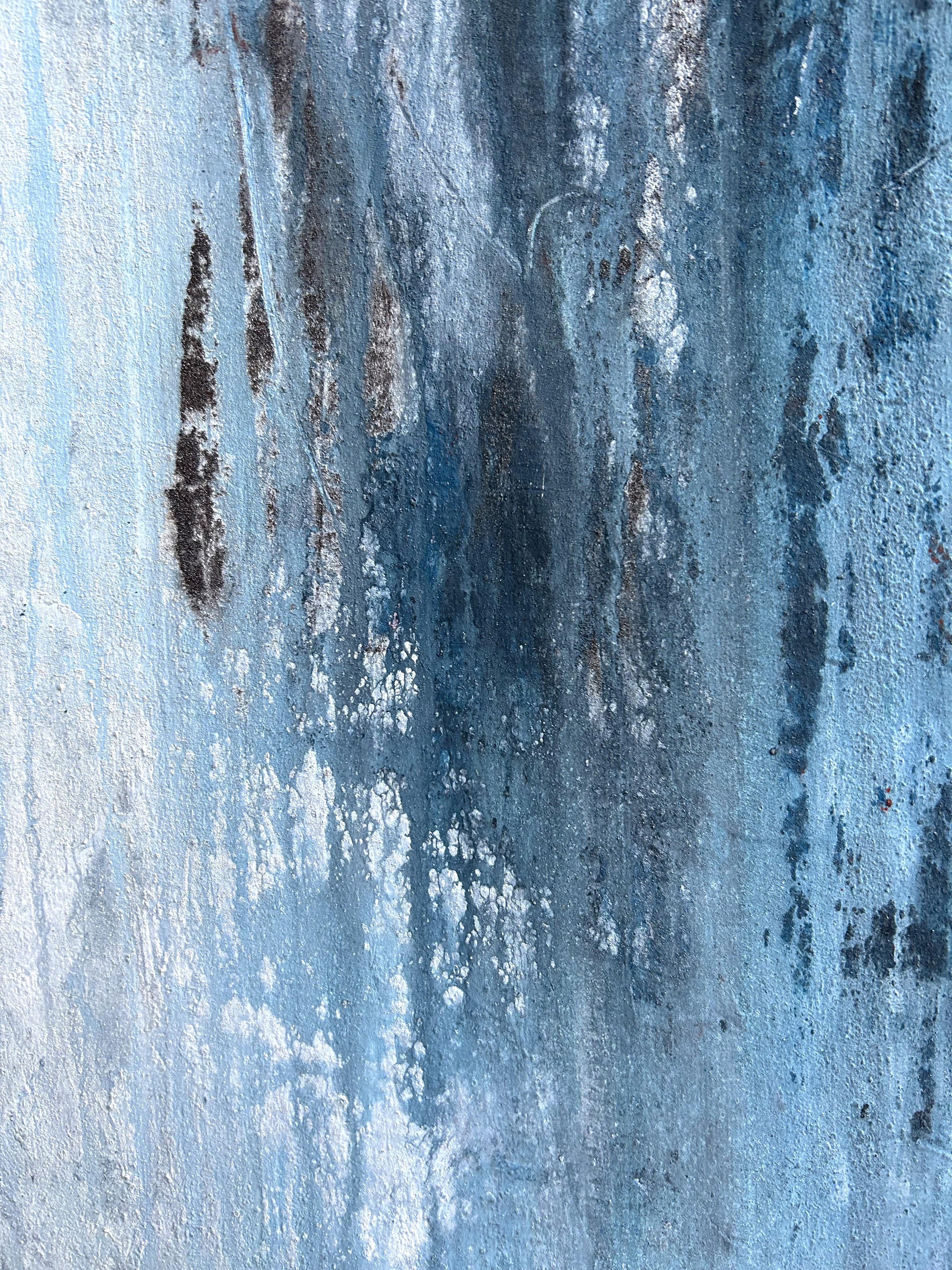 « Antique Blue Exclusive », TA3Z, abstrait, 21e siècle, acrylique, argile  en vente 2