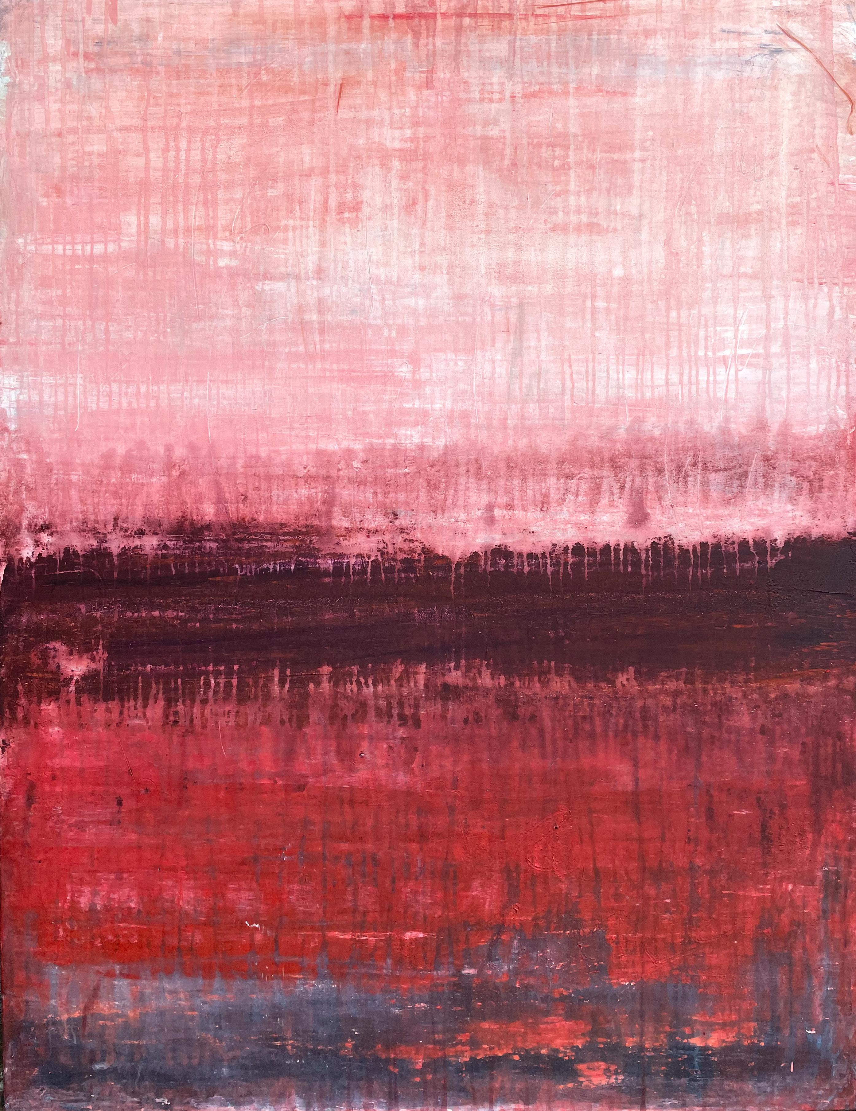 "Antique Red" K2SQ, Abstract Painting , 21st Century, Acrylic