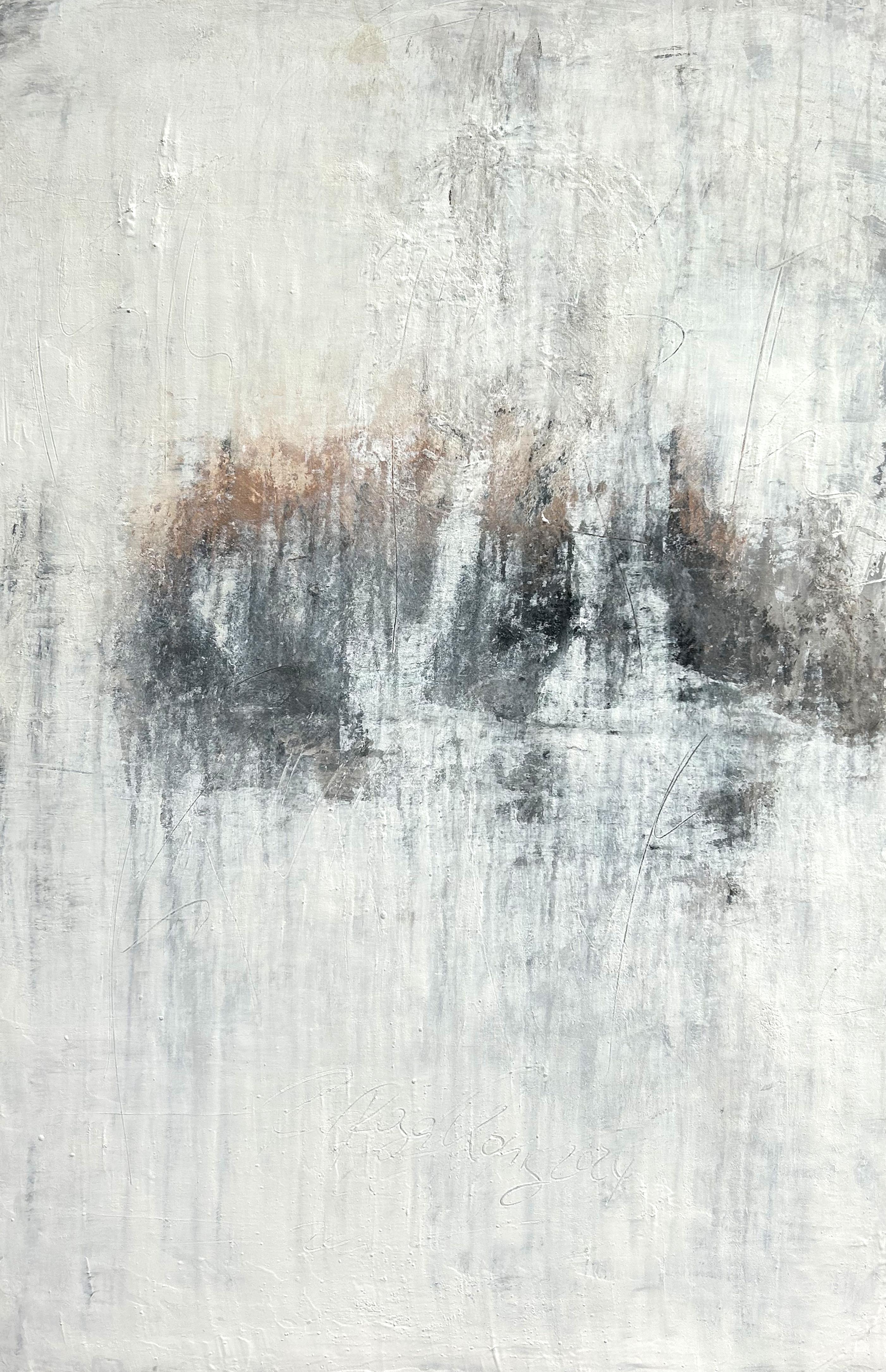 Roger König Abstract Painting - "antique white elegance" RK95EW, Abstract, Painting, 21st Century, Acrylic 