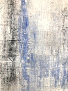 ""Antique White/Lapislazuli, purest No.2"" Abstrakt, 21. Jahrhundert, Acryl