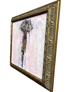 "Ragazza sotto la pioggia - Edizione Oro #5", Astratto, Pittura, 21° secolo, Acrilico