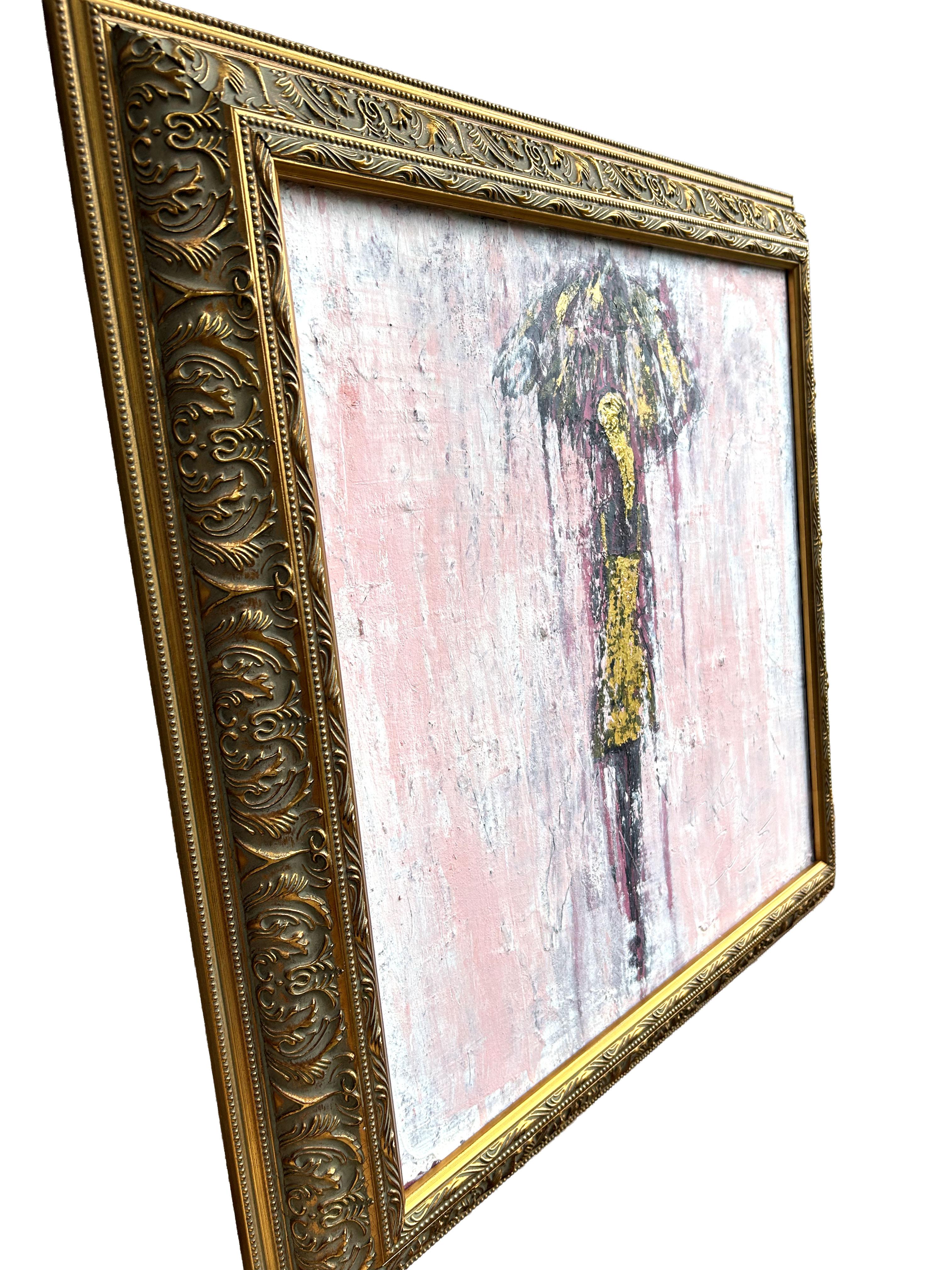 Gold Edition - mit echtem Blattgold, 23,75 Karat

Kunst misst 19,68 x 19,68 Zoll

Rahmen misst 24,80 x 24,80 Zoll

Eingerahmt in eine hochwertige zeitgenössische Holzleiste. 
Farbe: Gold patiniert

Künstler: Roger König geb. Dessau, Deutschland