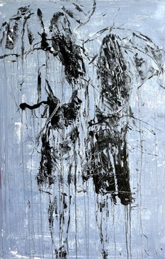 "girlfriends in the rain " RK42, Abstract, Painting, 21st Century, Acrylic