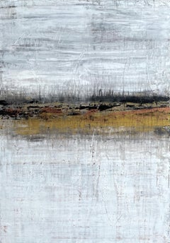 « Série Horizon dorée » AP2K, abstrait, XXIe siècle, acrylique