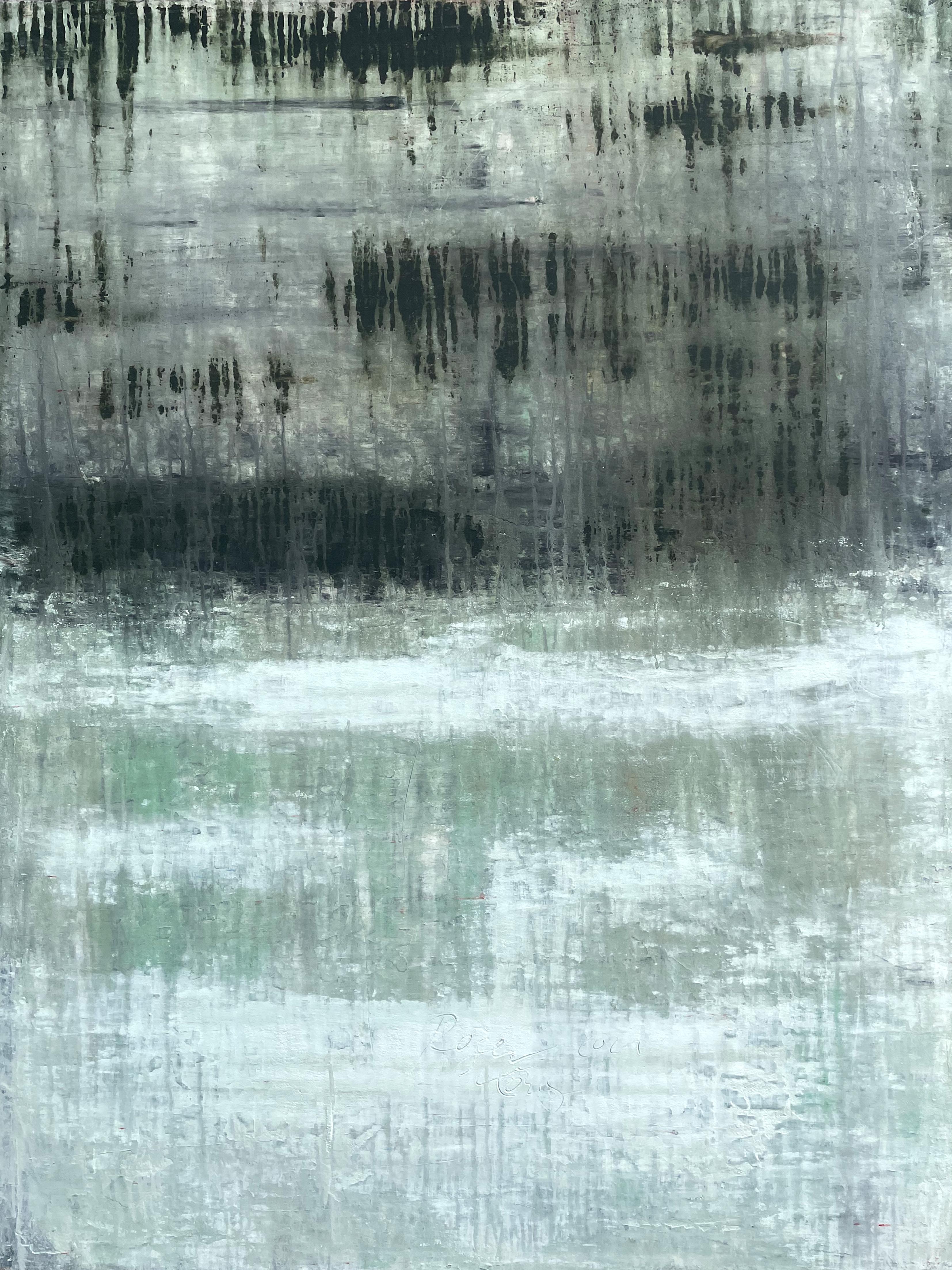 ""Grün Exklusiv"" EE8D, Abstraktes Gemälde, 21. Jahrhundert, Acryl
