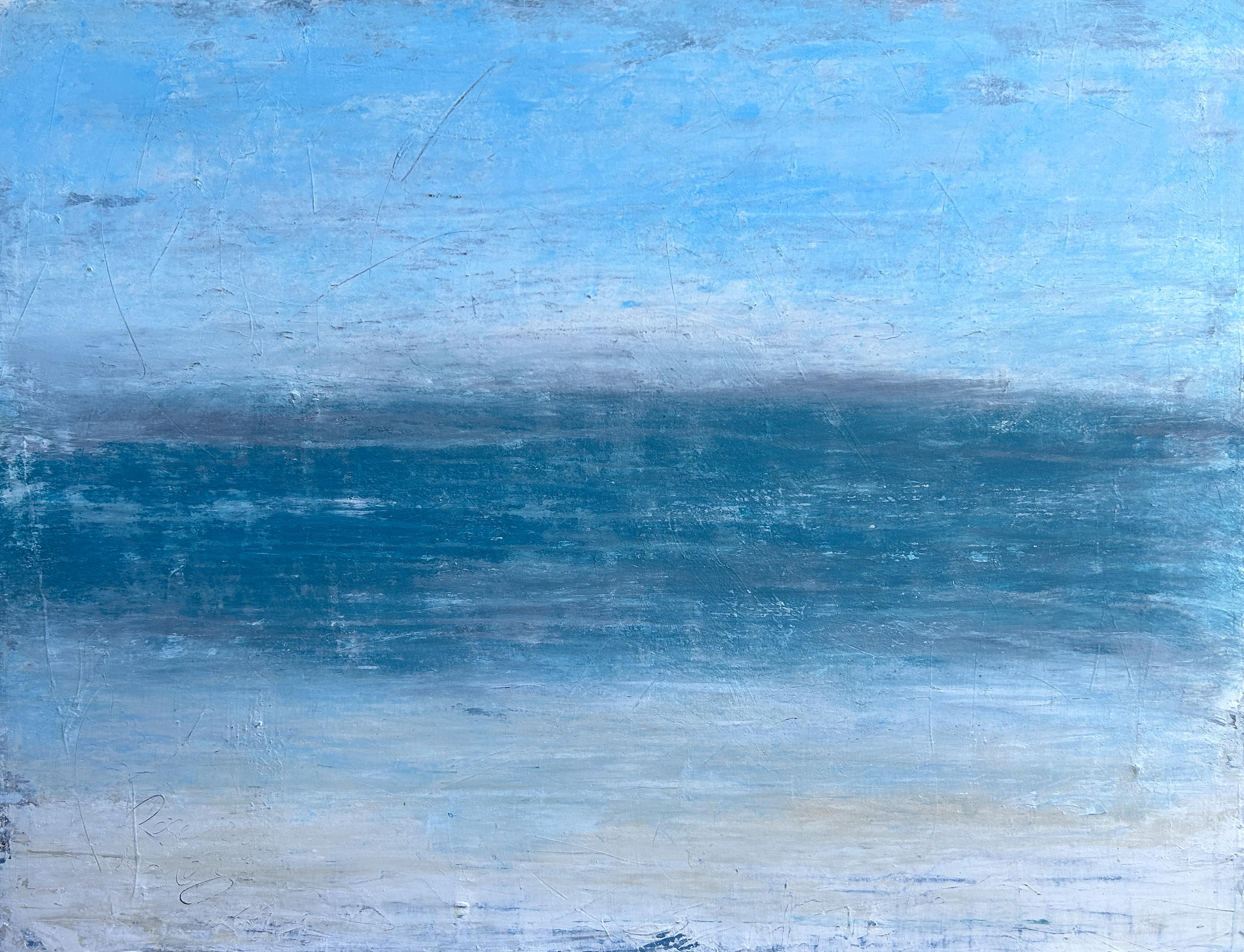 Landscape Painting di Roger König - "Hawaii Beach Series", RK43, Pittura di paesaggio, Acrilico e argilla, 21° secolo