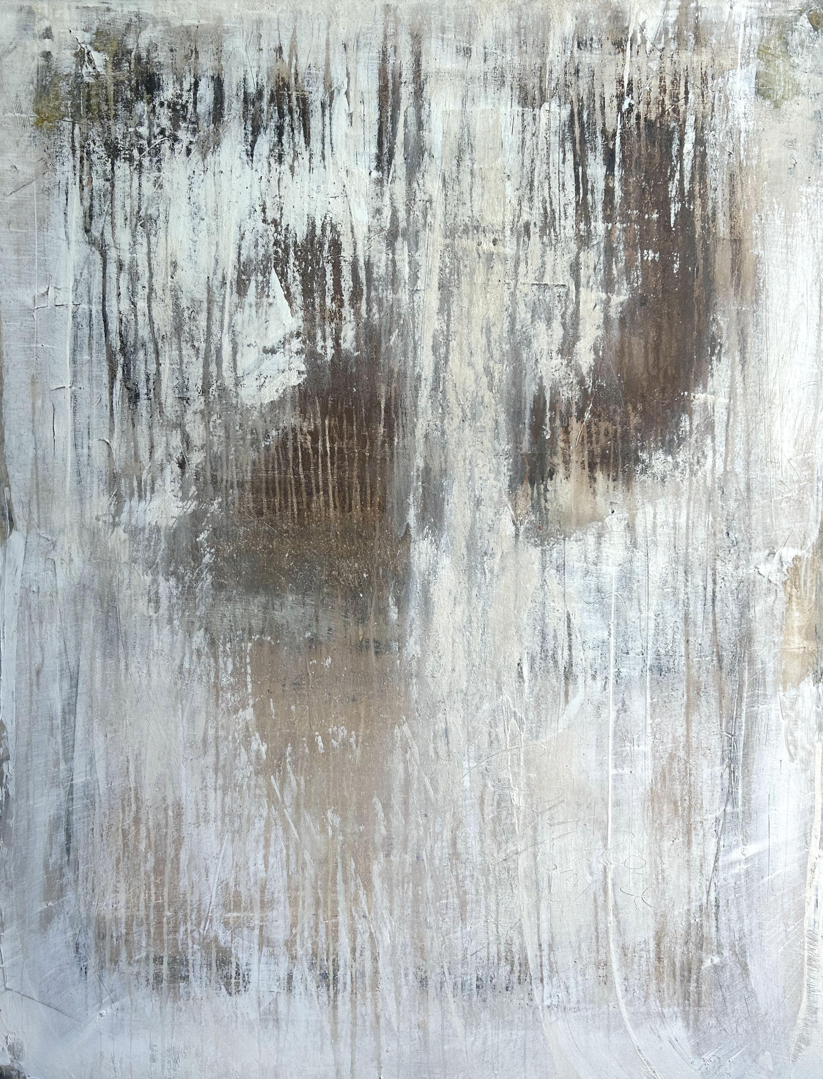« Série des murs historiques » HWS-03, Abstrait, Peinture, XXIe siècle, Acrylique, Argile