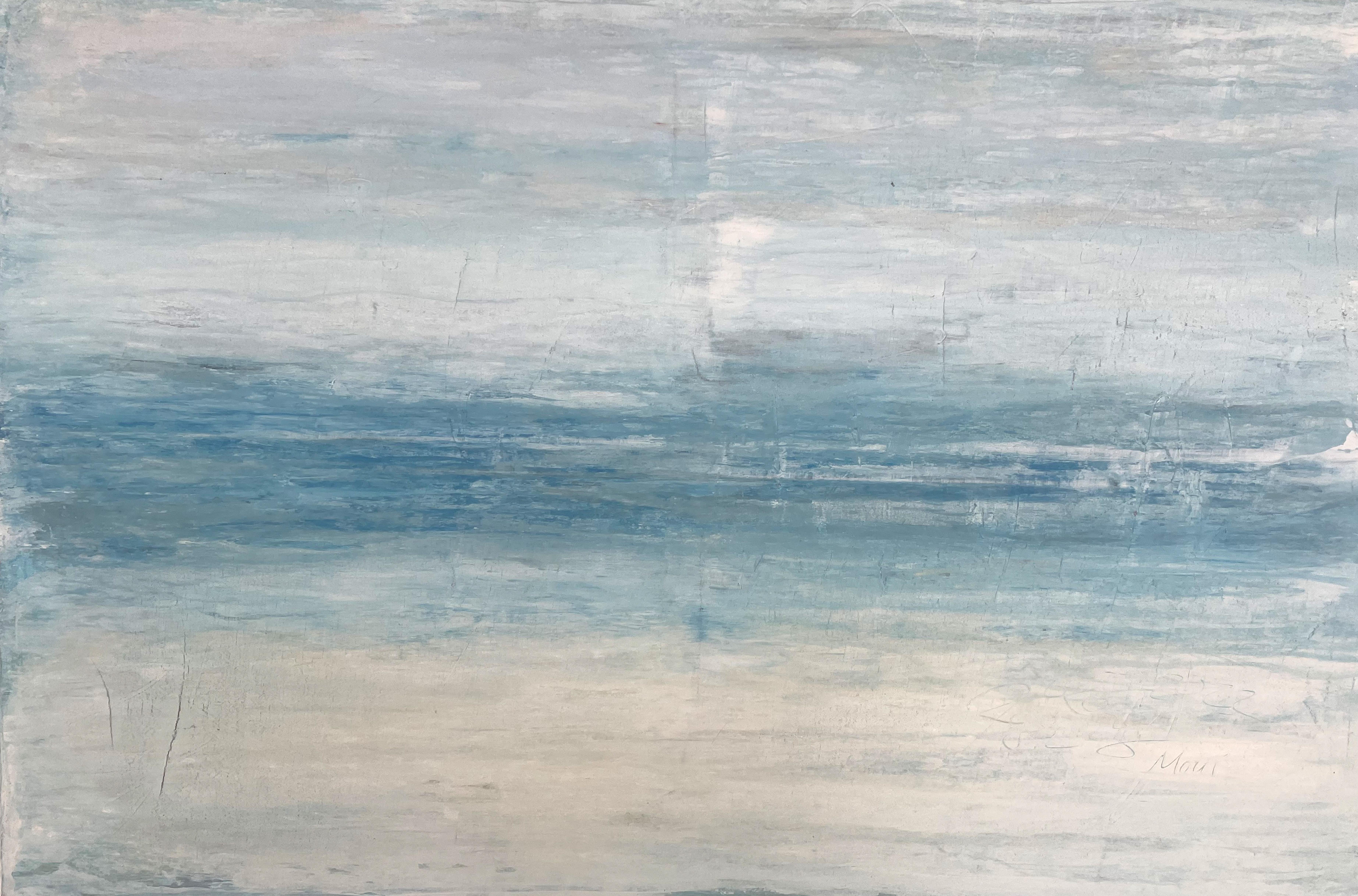 Abstract Painting de Roger König - "Serie de la playa" GG4E Paisaje marino, Pintura abstracta, Siglo XXI