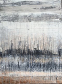 « S3 abstrait gris exclusif », peinture, acrylique sur toile