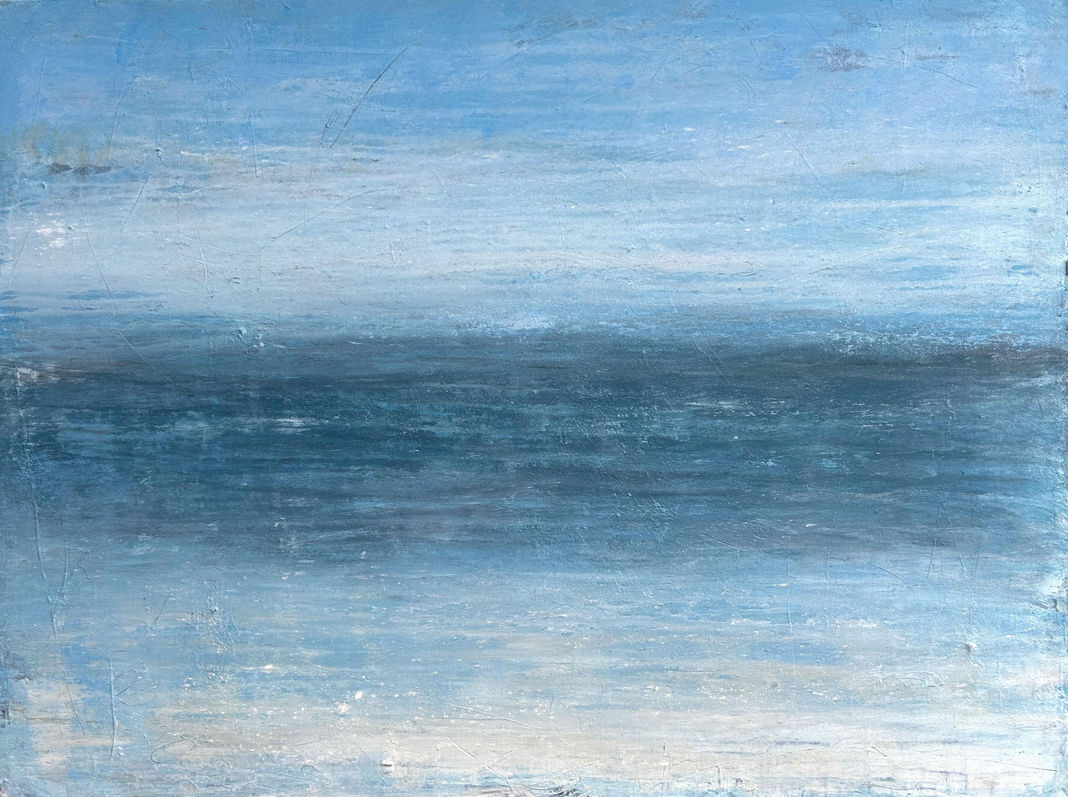 "Seascape Series", RK28T, Landscape Painting, Acrylic and Clay, 21st Century