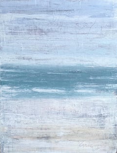 « Série Seascape » GZ3T Peinture abstraite, 21e siècle, acrylique, incrustation en argile