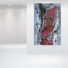 „Verführungsserie“ RK32W, Abstrakt, Gemälde, 21. Jahrhundert, Acryl und Ton