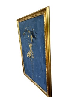 "umbrella girl series" Blue- Gold Edition No.14, Painting, 21st Century, Acrylic