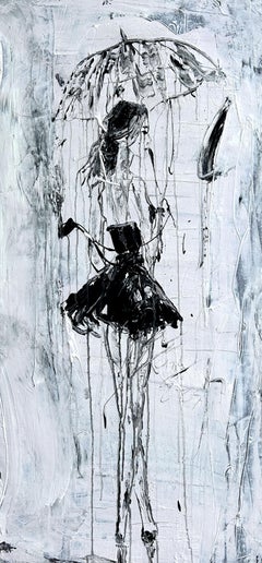"umbrella girl series" Part 2, RK25BA2, Abstract Painting, 21st Century, Acryl