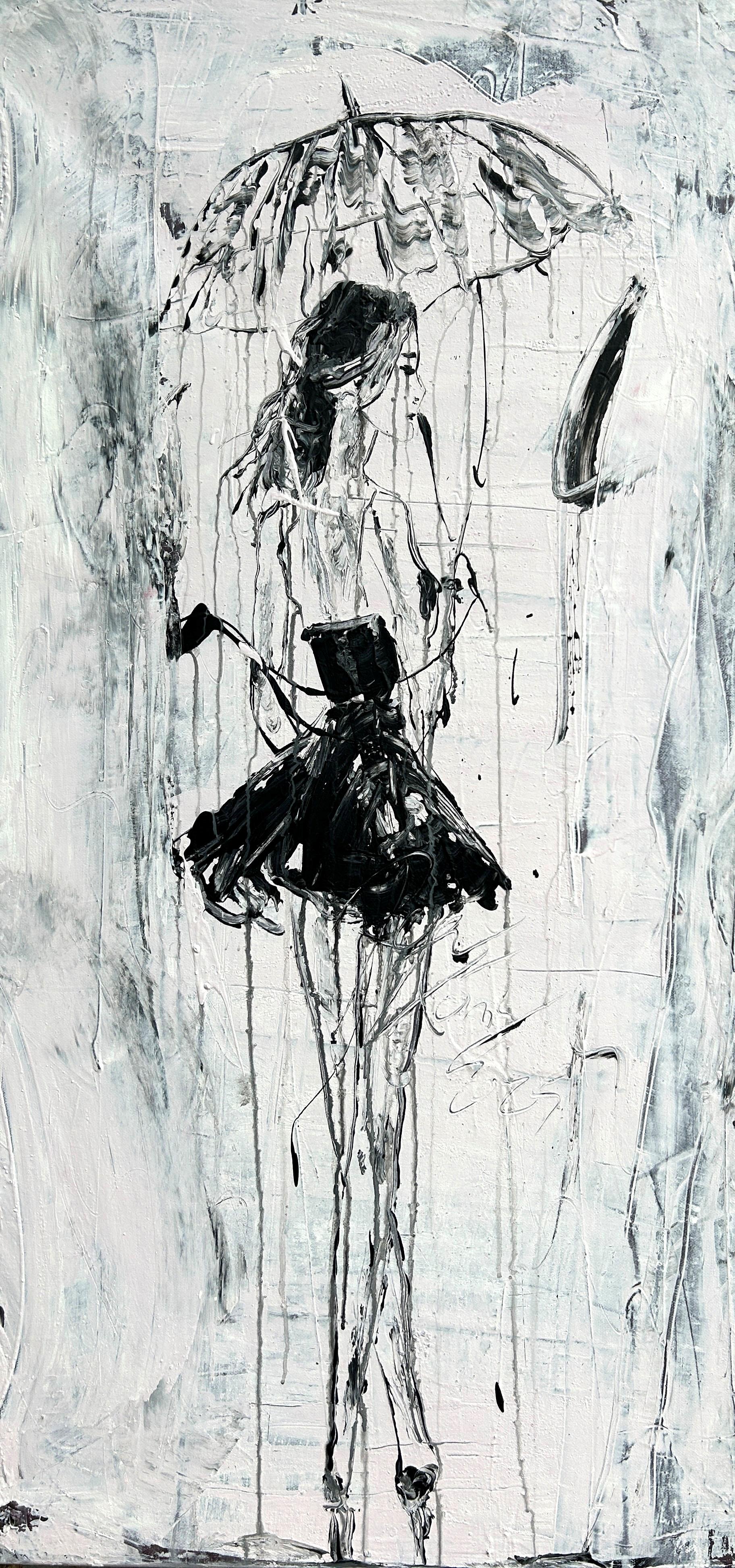 "umbrella girl series" Part 2, RK25BA2, Abstract Painting, 21st Century, Acryl