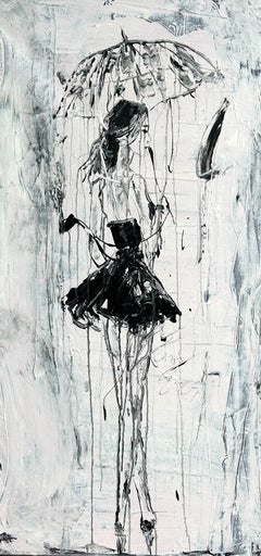 "umbrella girl series" Part 2, RK25BA2, Abstract Painting, 21st Century, Acryl