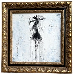 "umbrella girl series" RK214, Abstract, Portrait Painting, 21st Century, Acrylic