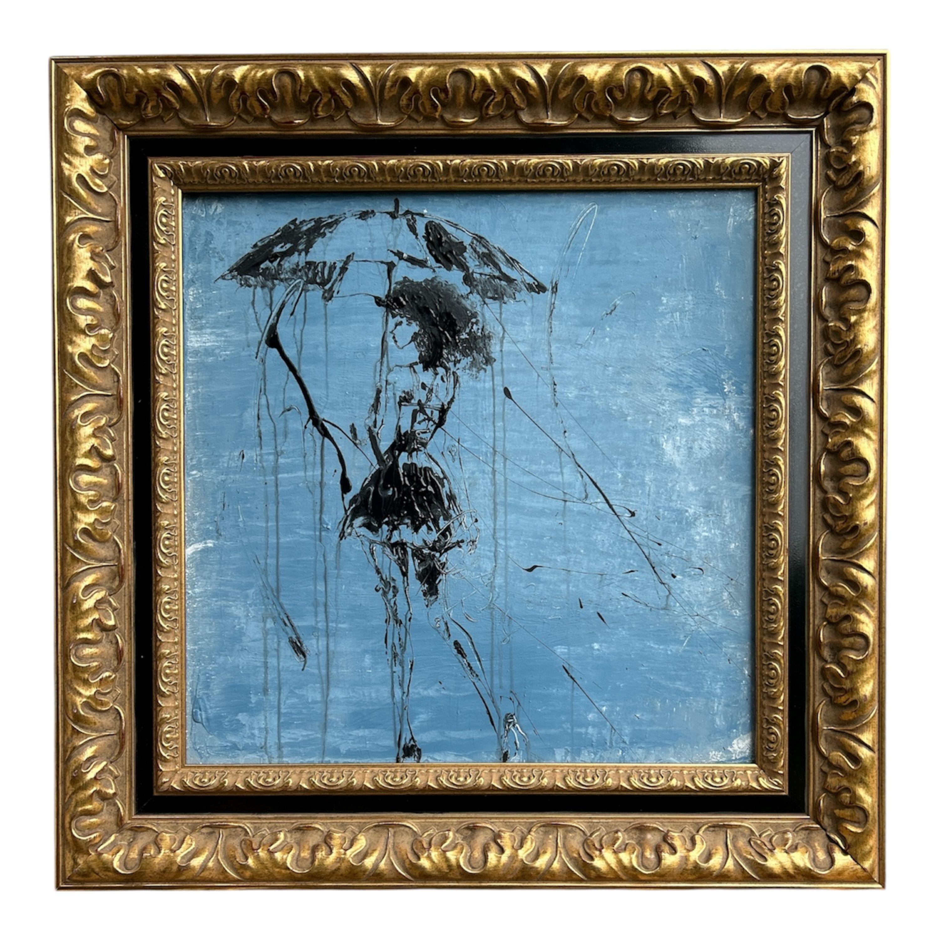 "umbrella girl series" RK3A2, Abstrait, Peinture de portrait, 21ème siècle, Acrylique