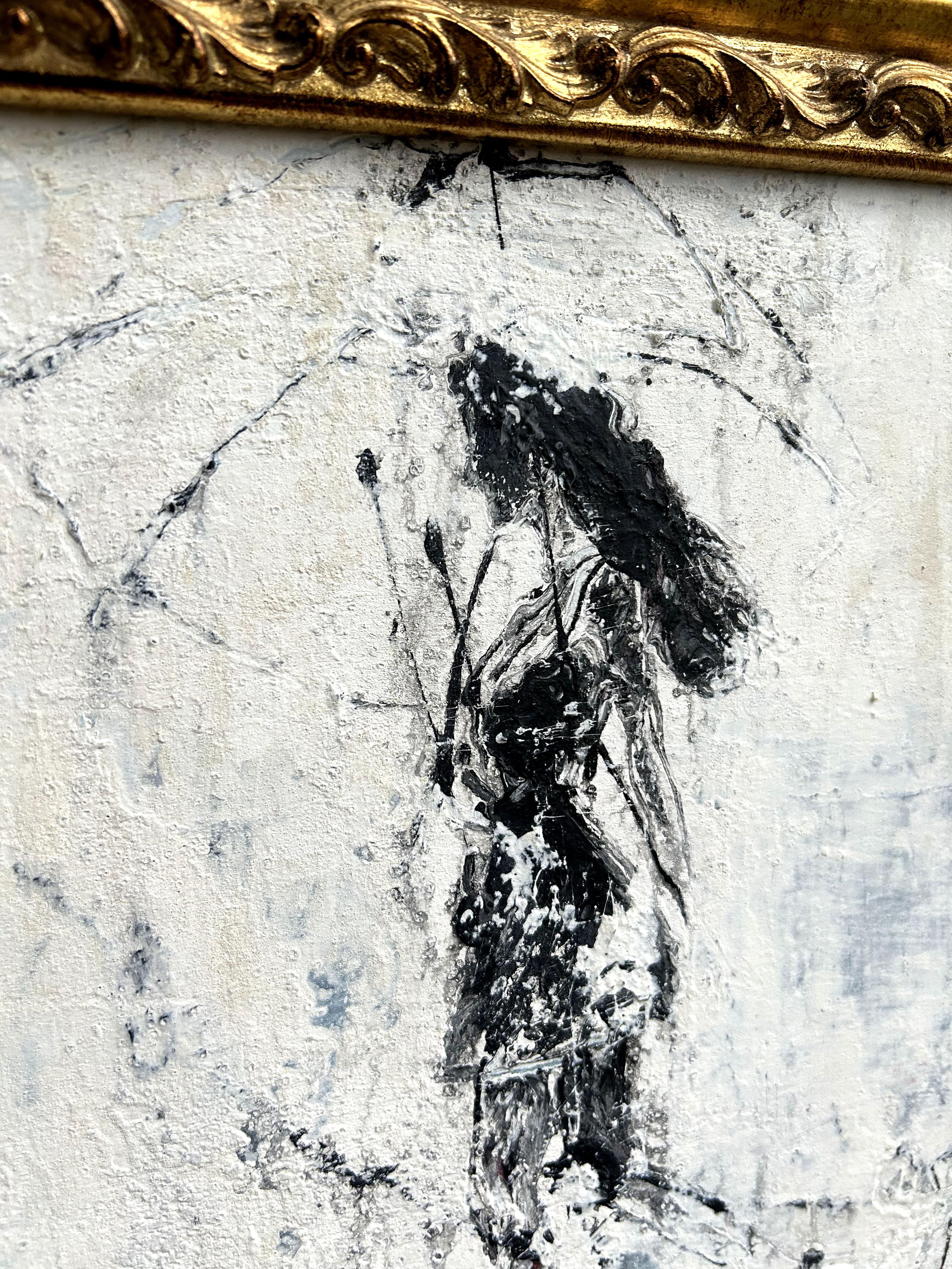 L'œuvre d'art mesure 11.81 x 11.81 pouces

Le cadre mesure 18.89 x 18.89 x 2.36 pouces

Encadré dans une moulure en bois contemporaine de haute qualité. 
Couleur : or antique


Artistics : Roger König né à Dessau, Allemagne (1968) Élève de Kurt