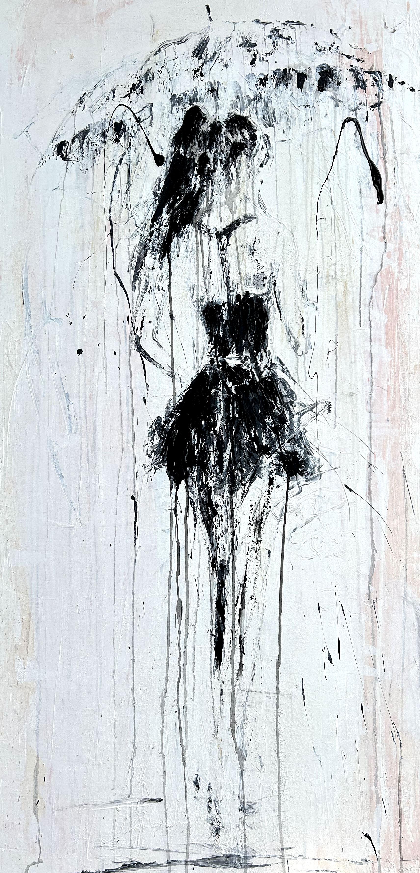 "Umbrella - Silent Rain No.1, Abstract Painting, 21st Century, Acryl