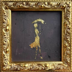 "umbrella girl series "Gold Edition No.12, Abstrait, 21e siècle, Acrylique, Argile