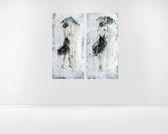 Umbrella - Silent Rain Diptych No.5, Abstract Painting, 21st Century, Acryl