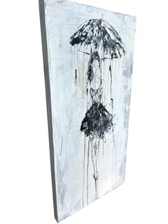 Ombrello - Pioggia silenziosa n.10, Pittura astratta, XXI secolo, Acrilico, Argilla
