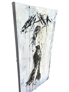 Ombrello - Pioggia silenziosa n.11, Pittura astratta, 21° secolo, Acrilico, Argilla