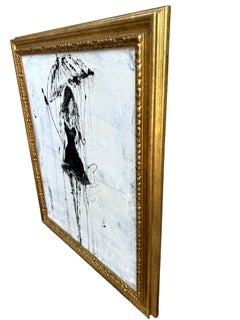 Umbrella - Silent Rain No.12, Abstract Painting, 21st Century, Acrylic, Clay
