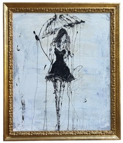 Umbrella - Silent Rain No.12, Abstract Painting, 21st Century, Acrylic, Clay