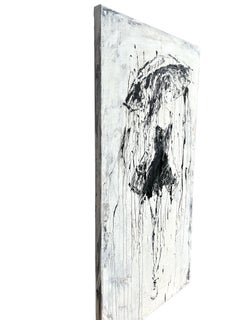"Umbrella - Silent Rain No.2, Abstrakte Malerei, 21. Jahrhundert, Acryl, Lehm