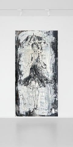Umbrella - Silent Rain No.5 , Abstract, Painting, 21st Century, Acryl and Clay