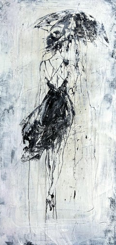 Umbrella - Silent Rain No.6, Abstract Painting, 21st Century, Acryl, Clay