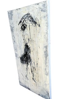 Umbrella - Silent Rain No.7, Abstract Painting, 21st Century, Acryl, Clay