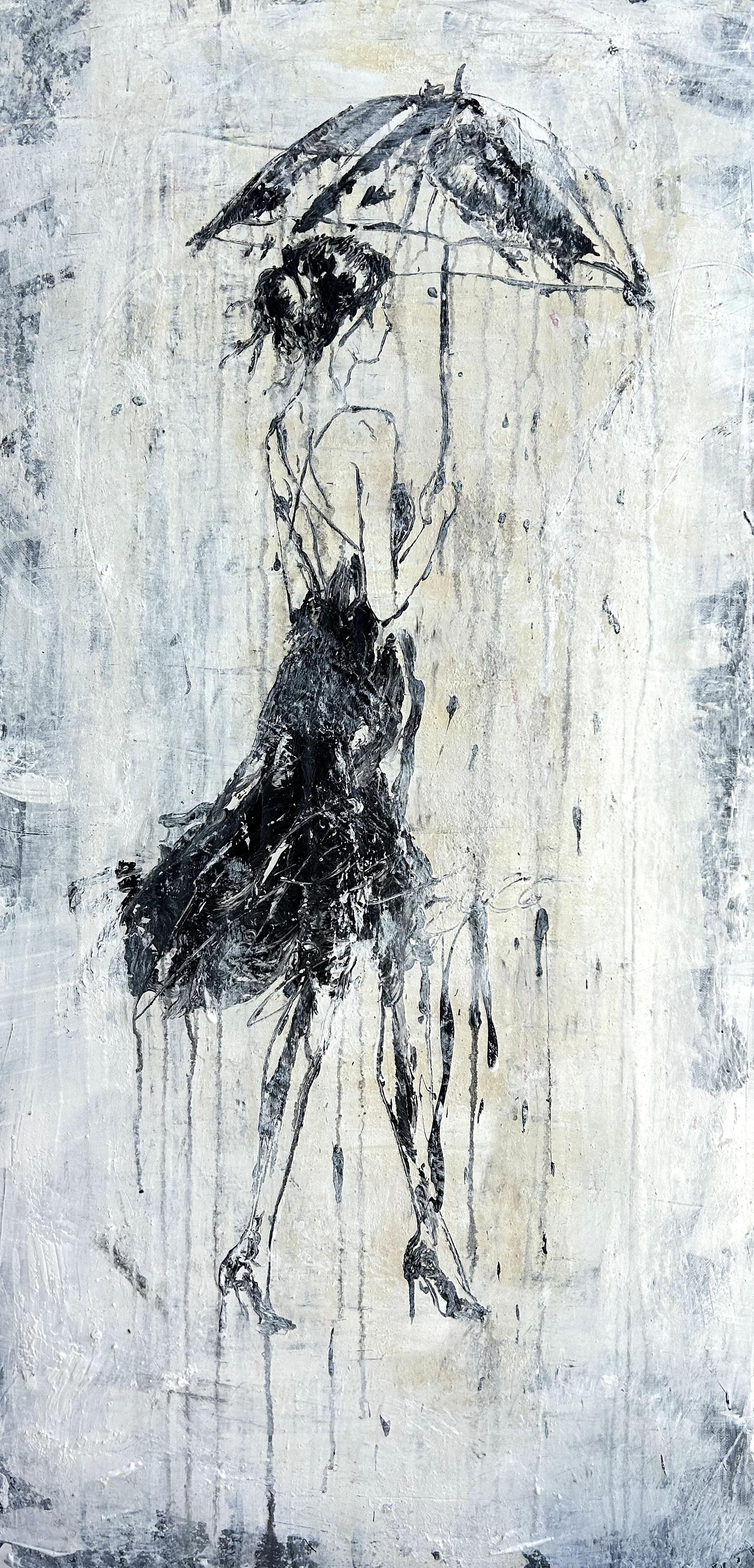 Umbrella - Silent Rain No.7, Abstract Painting, 21st Century, Acryl, Clay