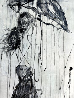 Umbrella - Silent Rain No.8, Abstract, Painting, 21st Century, Acrylic, Clay