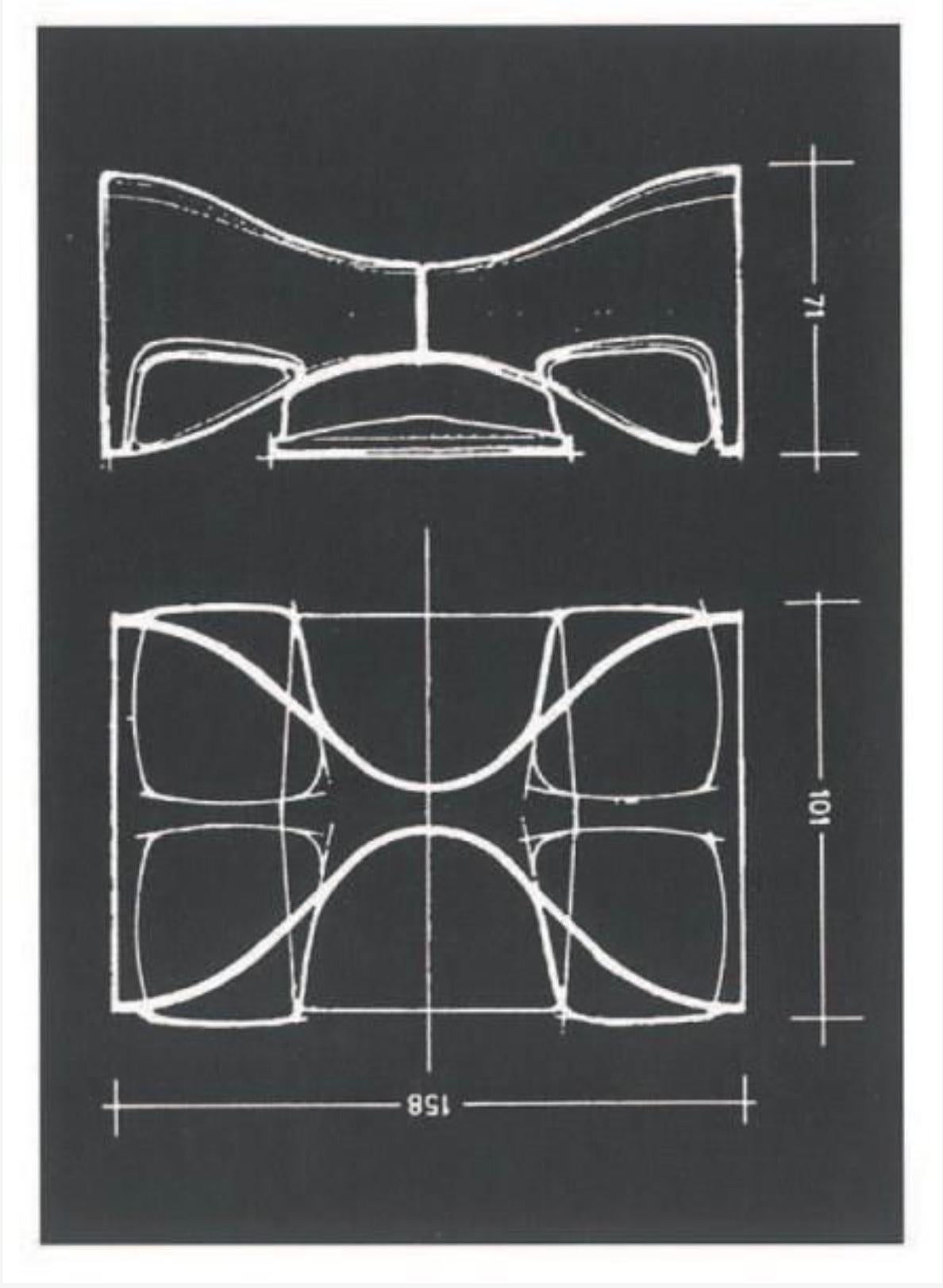 Roger Landault (1919-1983), Unibloc IV group seat, Steiner ed., c.1970 In Good Condition For Sale In Paris, FR