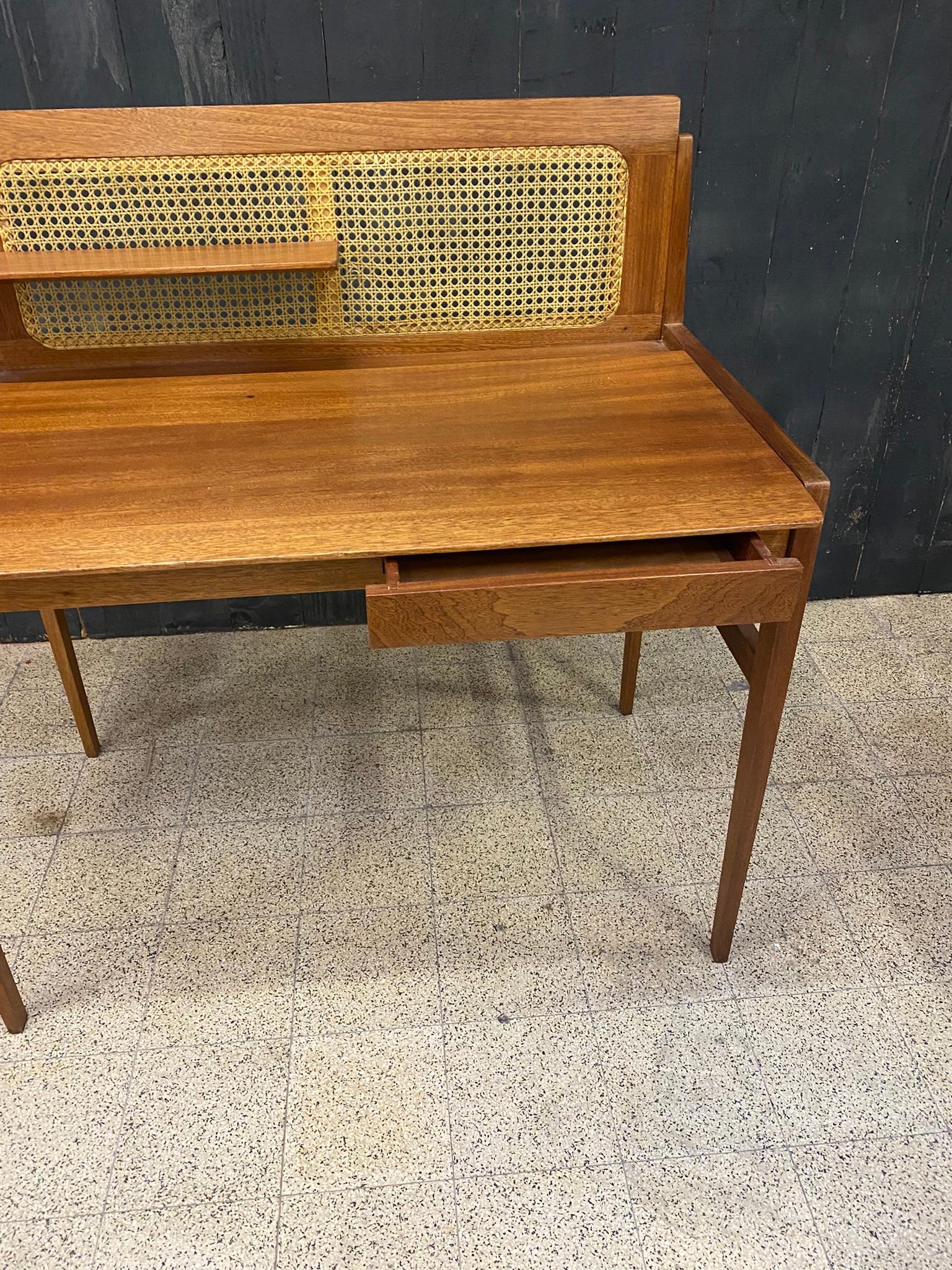 Roger Landault (attributed to) elegant mahogany desk table circa 1960 
Fully restored
Two desks are available.