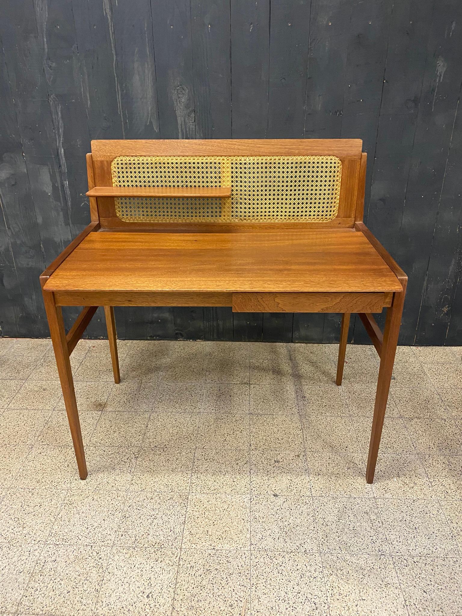 Roger Landault 'Attributed to' Elegant Mahogany Desk Table circa 1960 For Sale 2