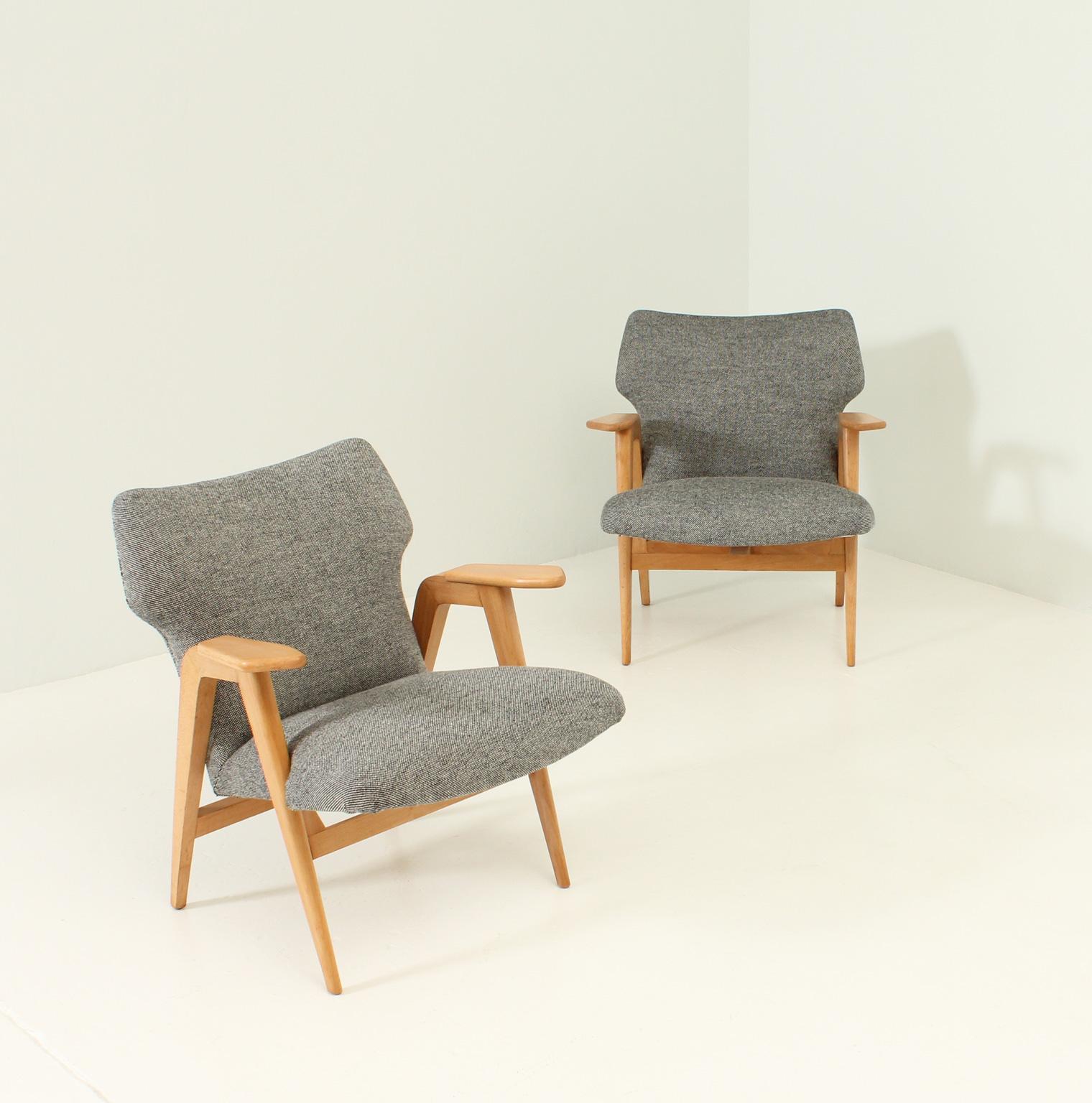 Roger Landault pair of Armchairs, France, 1950's 3