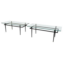 Roger Le Bihan pair of French Coffee Table  Airborne  Minimalist Before Pawson