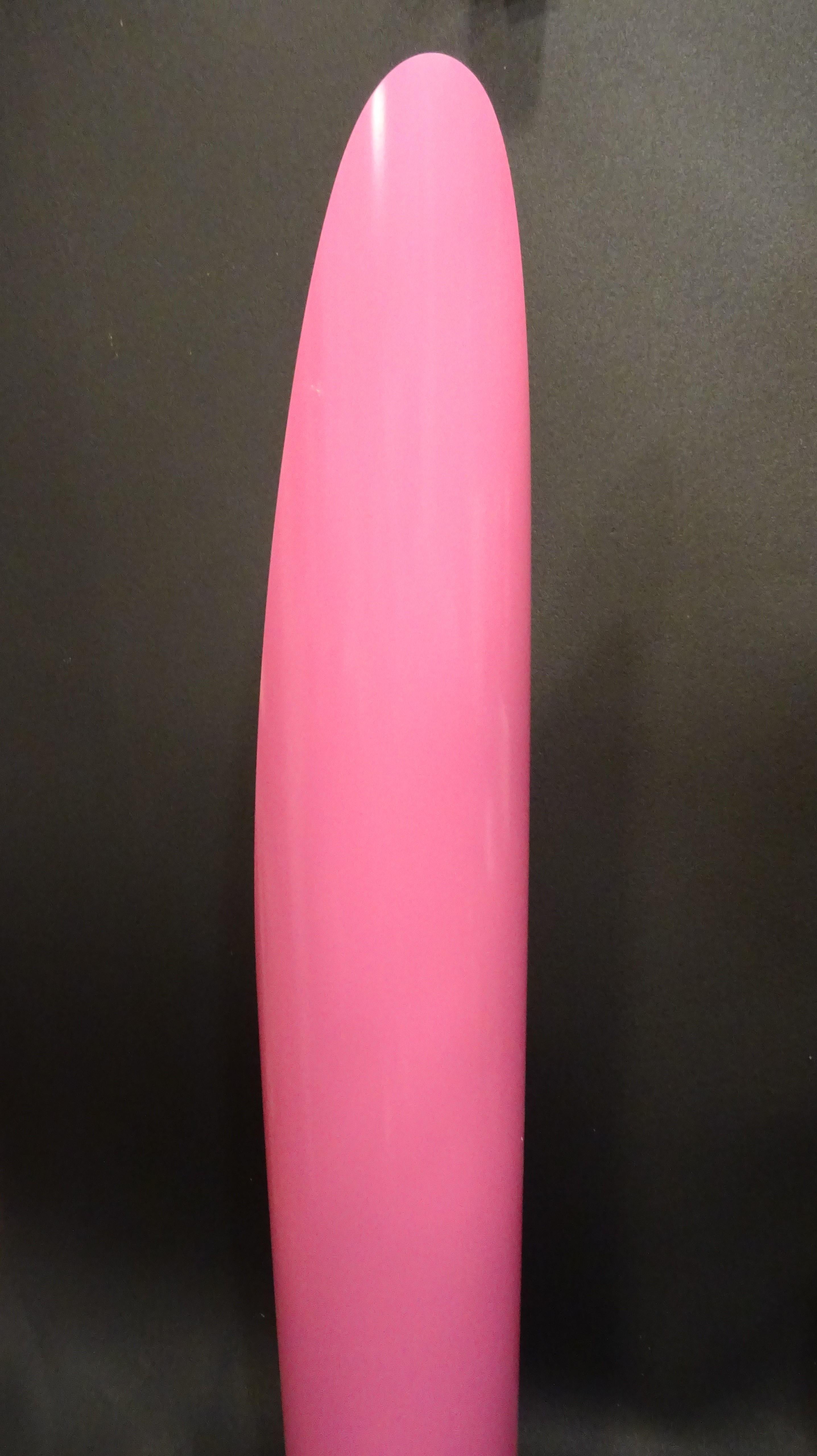 Roger Lecal French Pink Lipstick Floor Mirror, circa 1970, Fiberglass 5