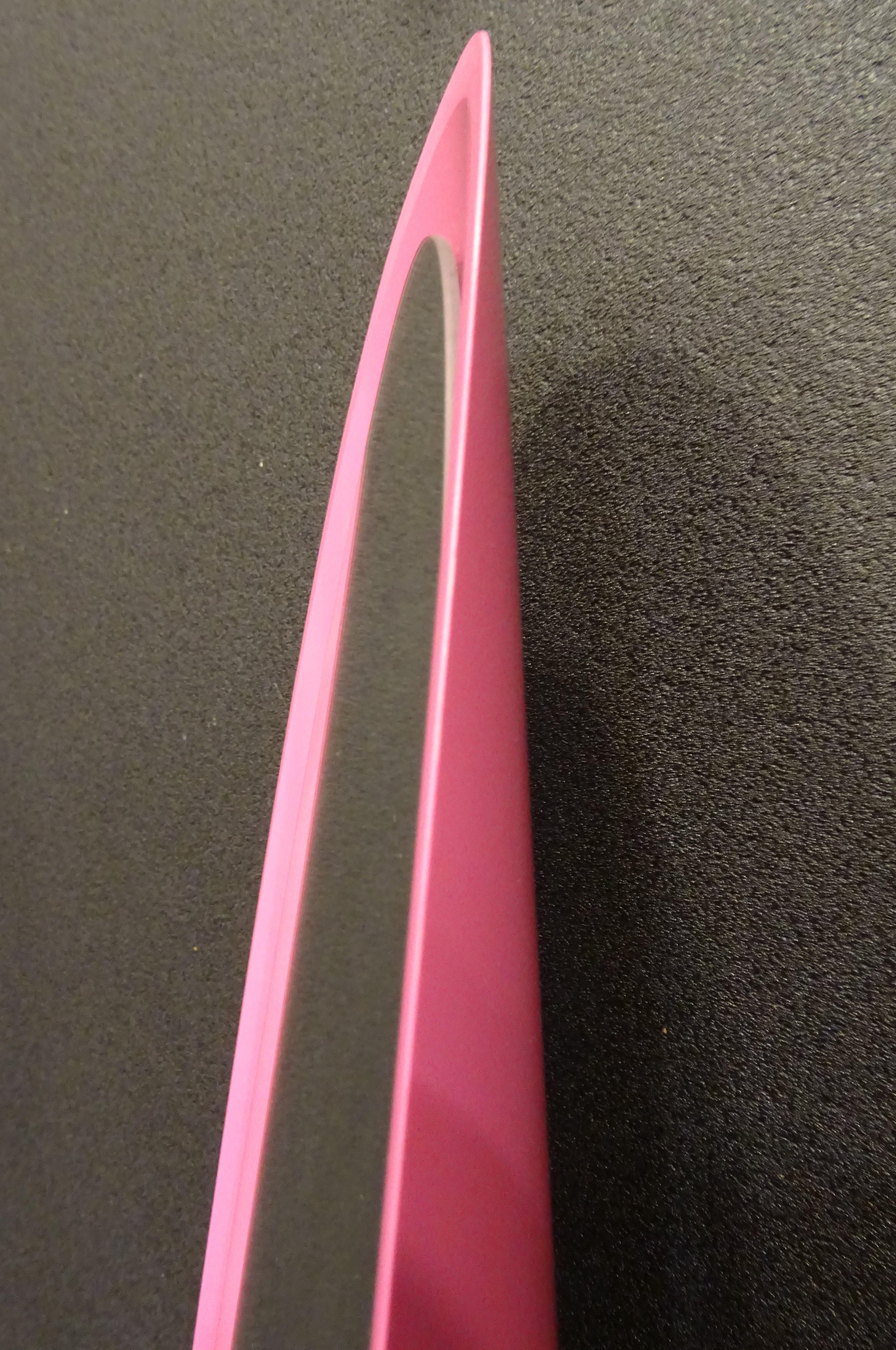 Fin du 20e siècle Miroir de sol Roger Lecal French Pink Lipstick:: circa 1970:: Fibre de verre