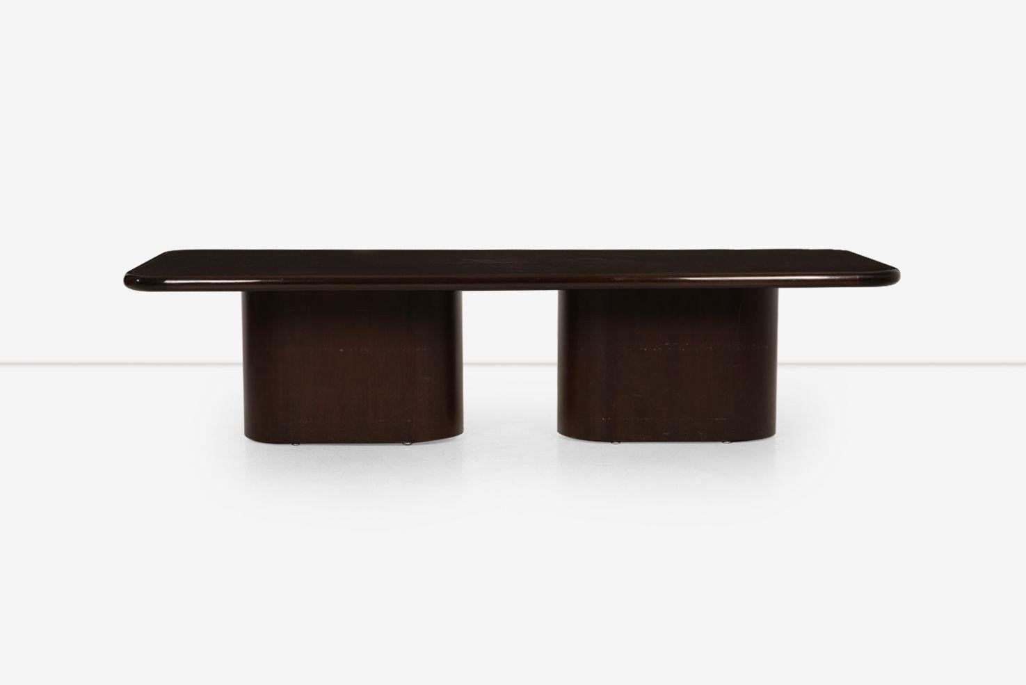Mid-Century Modern Roger Lee Sprunger for Dunbar – Double Pedestal Dining or Conference Table For Sale