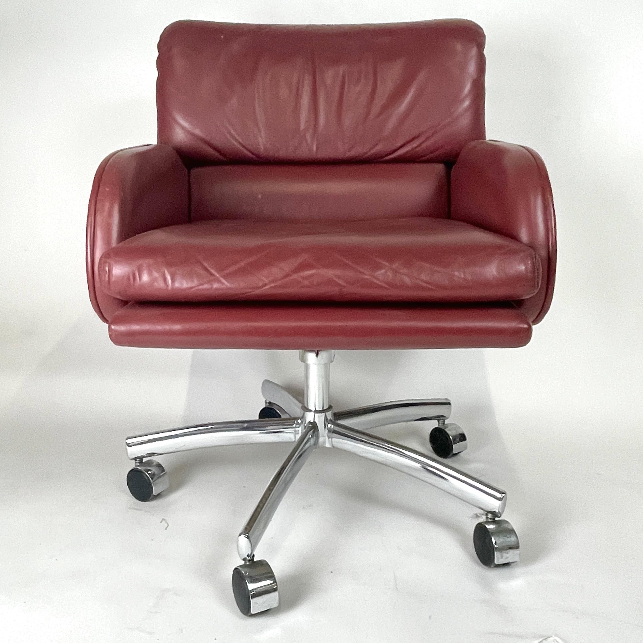 Roger Lee Sprunger für Dunbar Elegante Leder-Bürostühle, 10 verfügbar (Moderne der Mitte des Jahrhunderts) im Angebot
