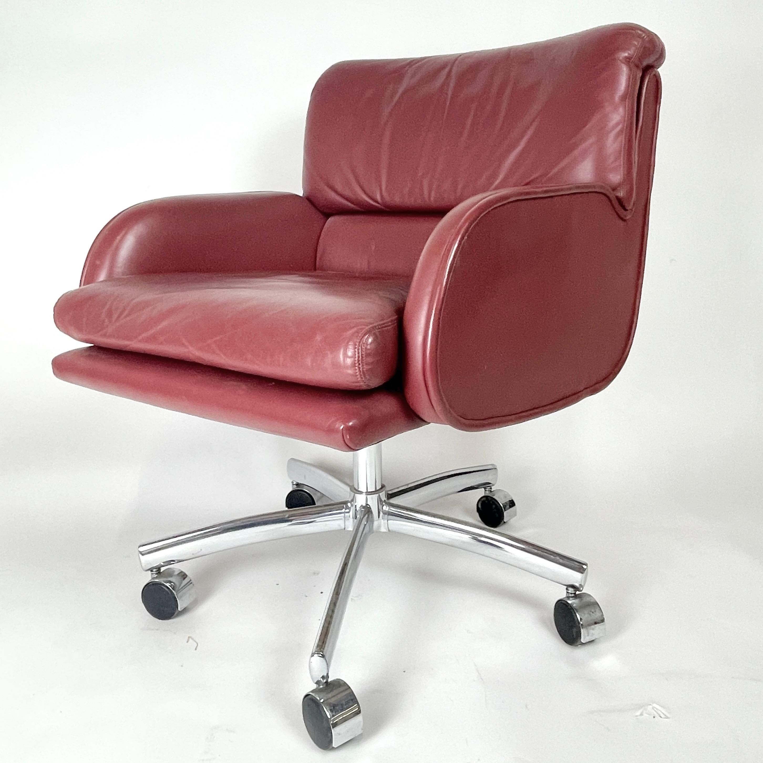 Roger Lee Sprunger for Dunbar Elegant Leather Office Chairs 10 Available For Sale 1