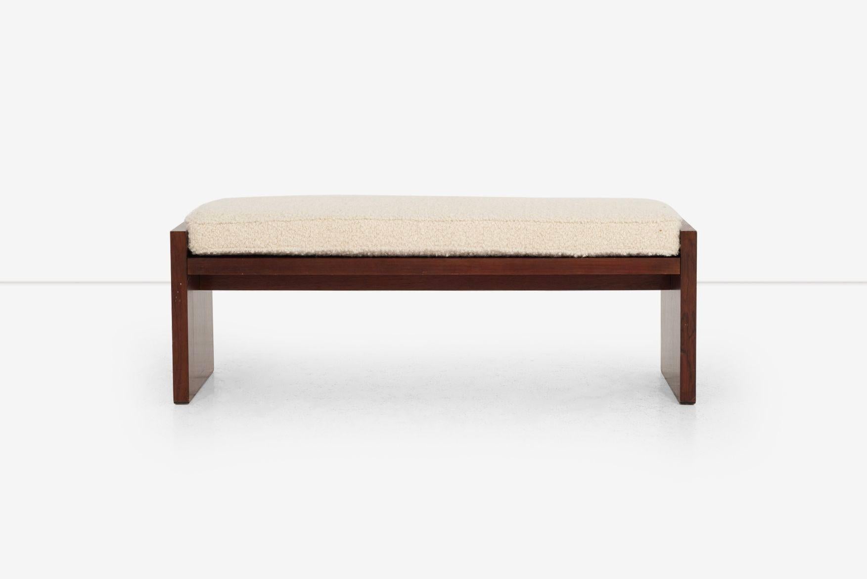 Minimalist Roger Lee Sprunger for Dunbar Rosewood Bench 1965