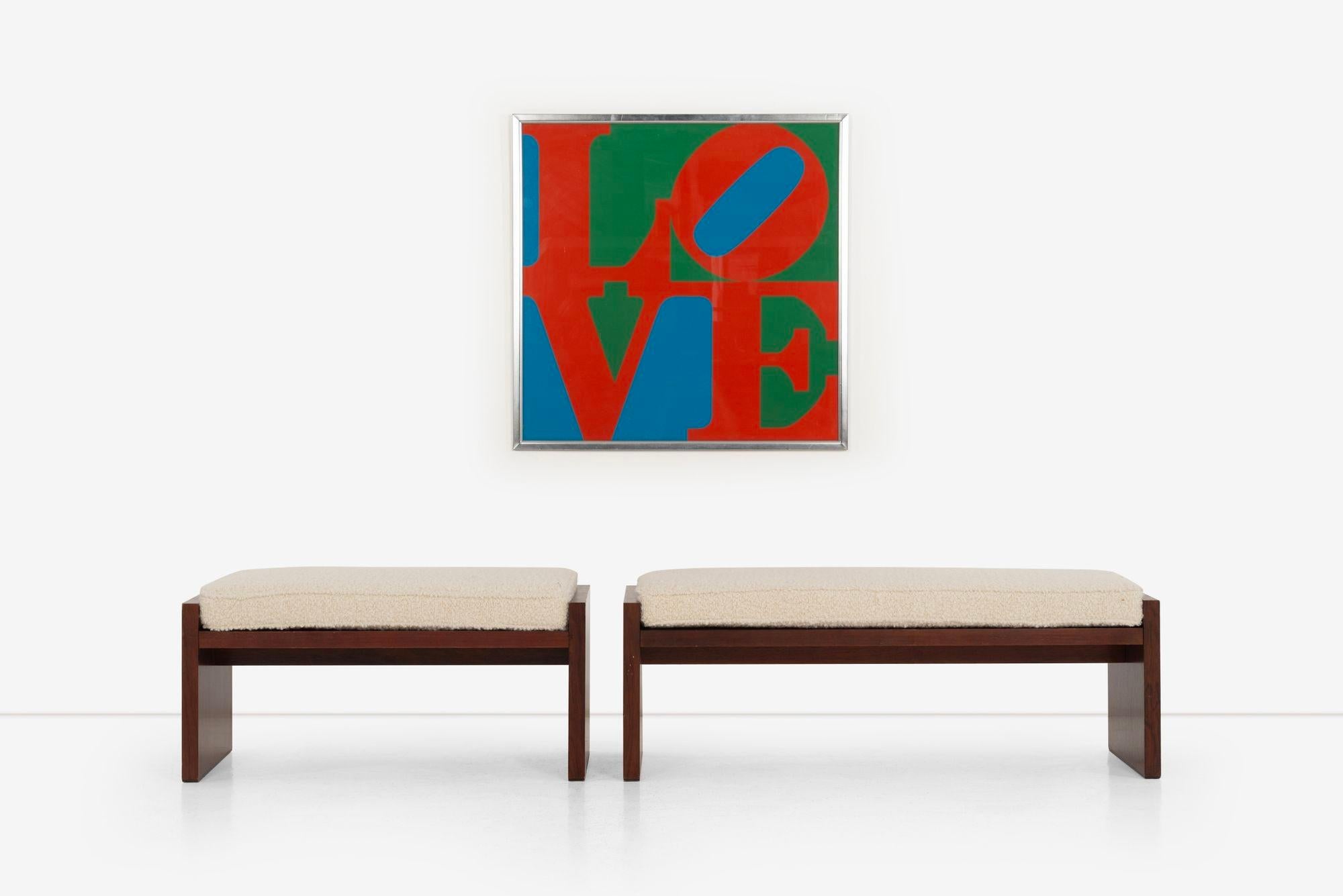 Roger Lee Sprunger for Dunbar Rosewood Bench 1965 1