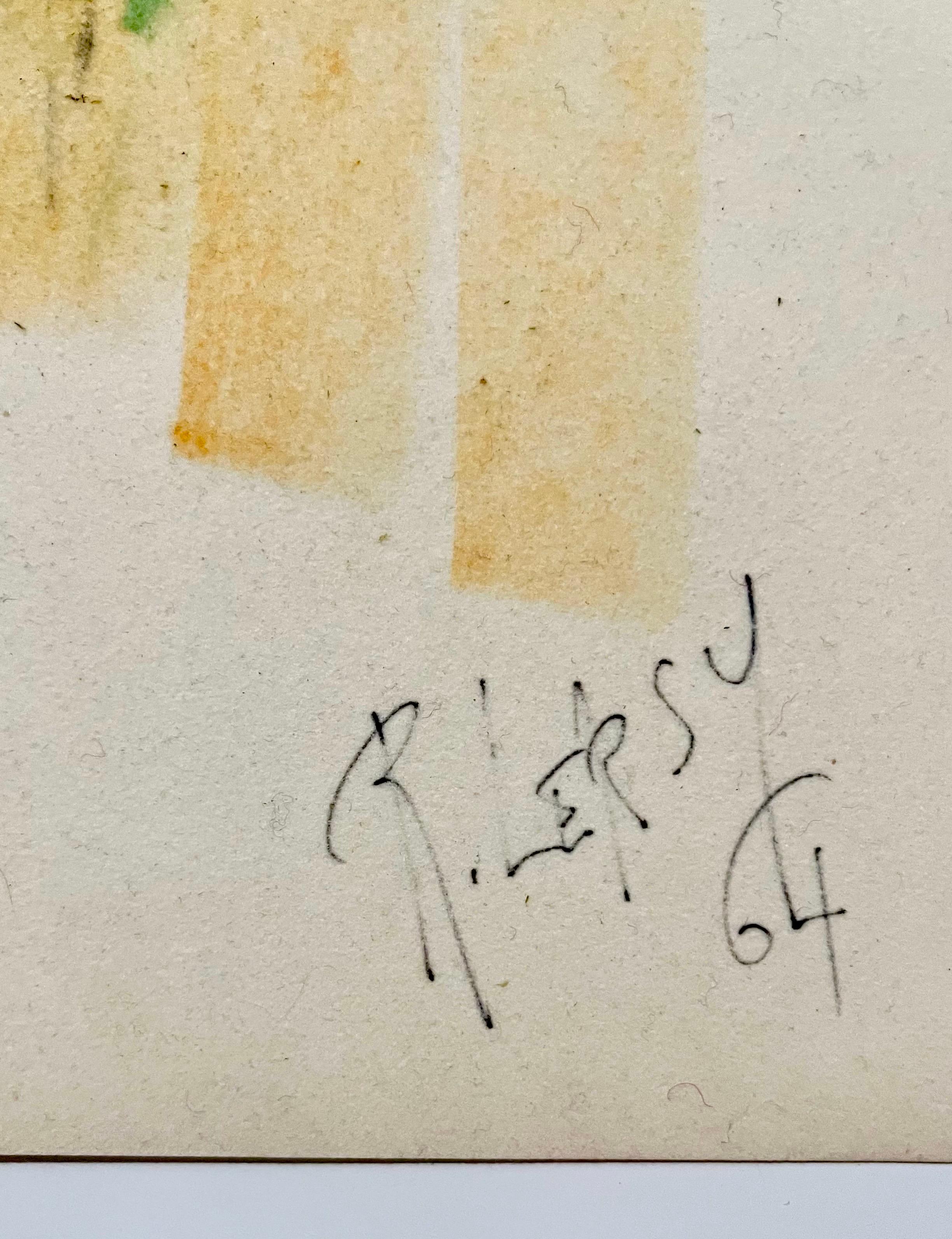 Gran cuadro de arte modernista expresionista abstracto francés Roger Lersy en venta 2
