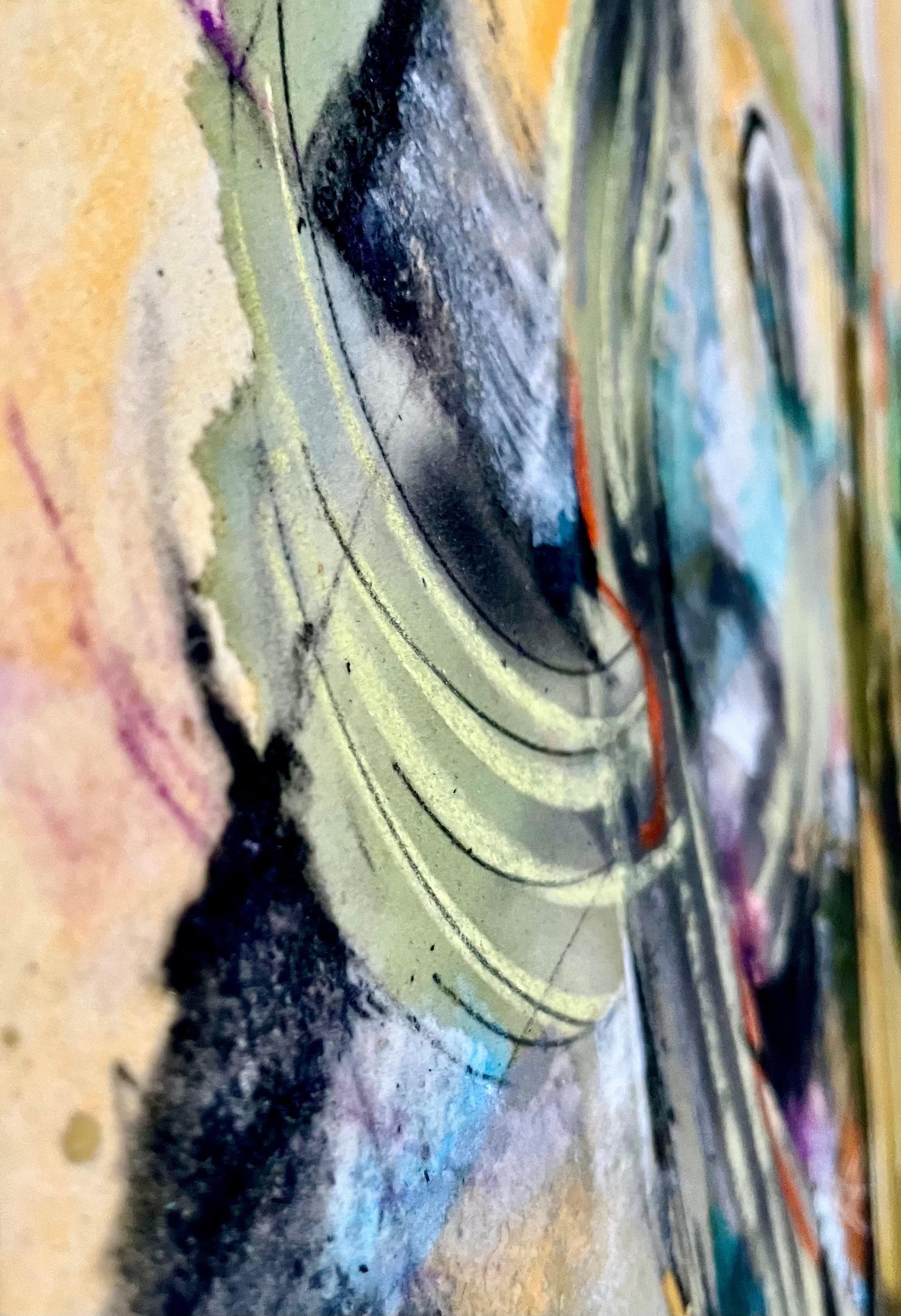 Gran cuadro de arte modernista expresionista abstracto francés Roger Lersy en venta 3